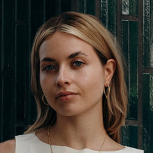 Load image into Gallery viewer, Silver Creole Ring earrings