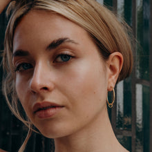 Load image into Gallery viewer, Gold Creole Ring earrings