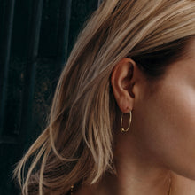 Load image into Gallery viewer, Gold Creole Bead earrings