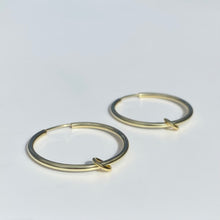 Load image into Gallery viewer, Gold Creole Ring earrings