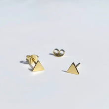 Load image into Gallery viewer, Gold Triangle earrings