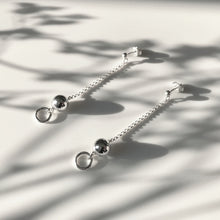 Load image into Gallery viewer, Silver Krystle ball earrings