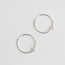 Load image into Gallery viewer, Silver Creole Ring earrings