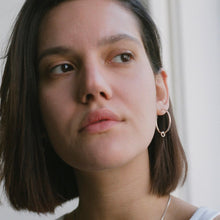 Load image into Gallery viewer, Silver Creole Ring earrings