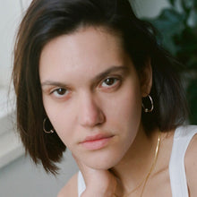 Load image into Gallery viewer, Silver Creole Bead earrings