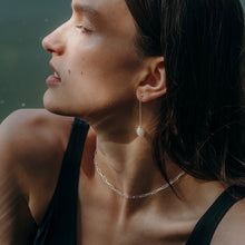 Load image into Gallery viewer, Silver Pearl Drop earrings