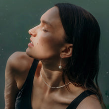 Load image into Gallery viewer, Silver Pearl Drop earrings