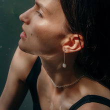 Load image into Gallery viewer, Silver Pearl Drop earrings