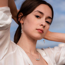Load image into Gallery viewer, Silver Krystle ball earrings