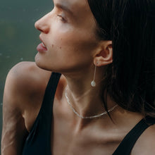 Load image into Gallery viewer, Silver Pearl Drop earrings