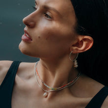 Load image into Gallery viewer, Silver Round Snake necklace
